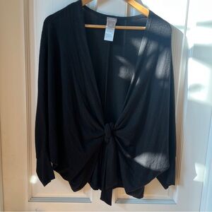 Chico's Black Women's Knot Front Sweater